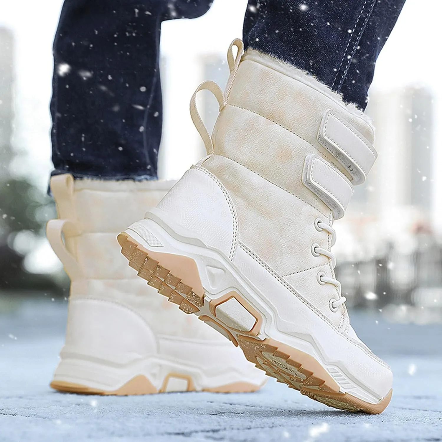 Baby Girls Winter Snow Boots Kids Winter Thermal Non Slip Windproof Snow Boots Baby Boys Girls Kids Ankle Boots Shoes