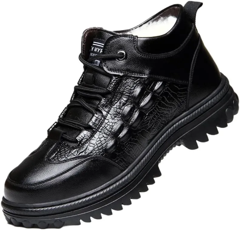 Men's Winter Snow Boots - Insulated, Anti-Slip, Luxurious Fur Trim