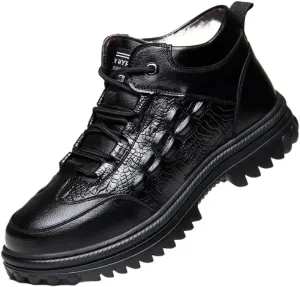 Men's Winter Snow Boots - Insulated, Anti-Slip, Luxurious Fur Trim