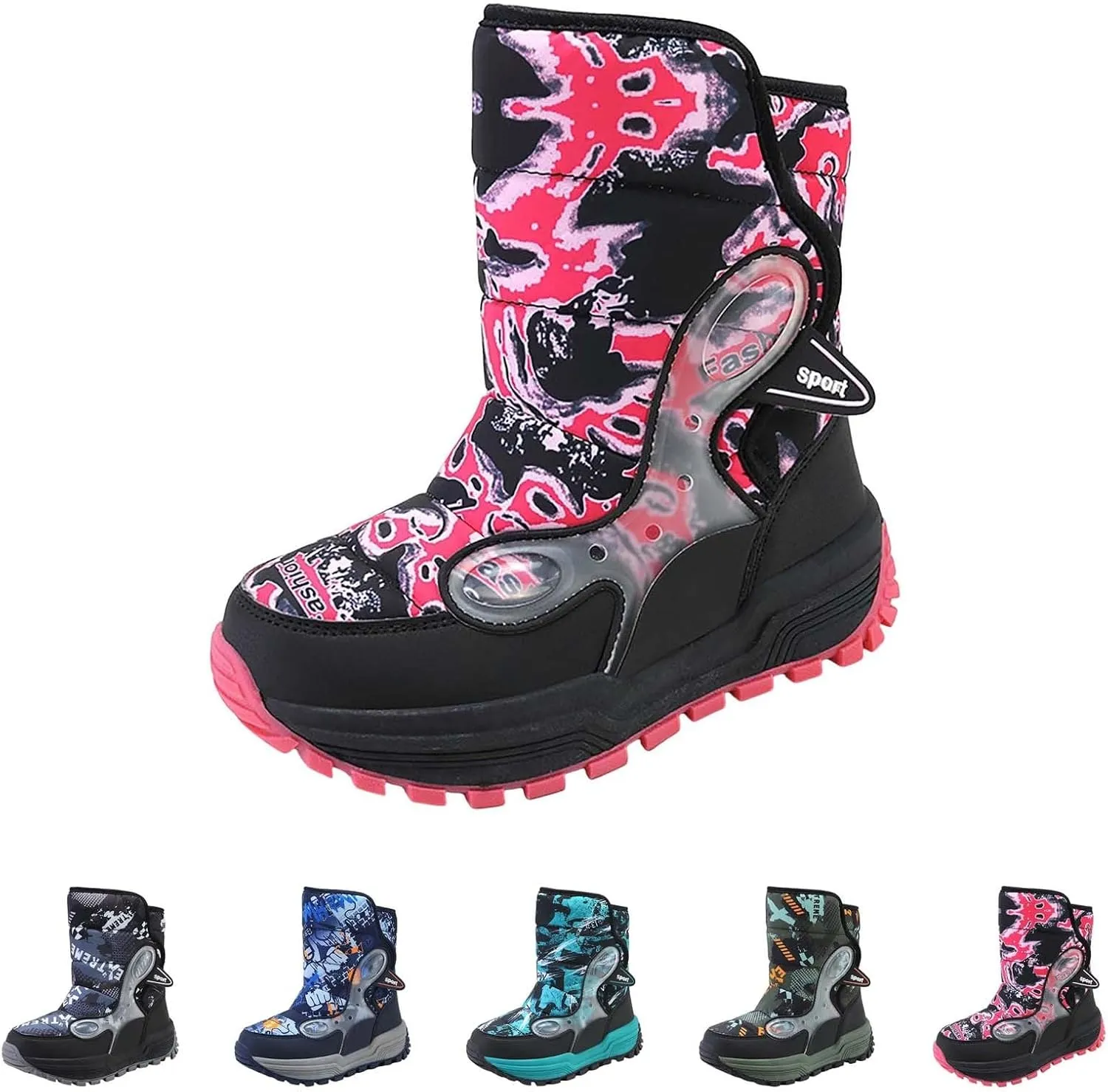 Toddler Winter Snow Boots Kids Fur Lined Warm Boots Baby Boys Girls Thermal Winter Boots Non Slip Ankle Booties Shoes