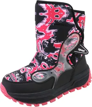 Toddler Winter Snow Boots Kids Fur Lined Warm Boots Baby Boys Girls Thermal Winter Boots Non Slip Ankle Booties Shoes