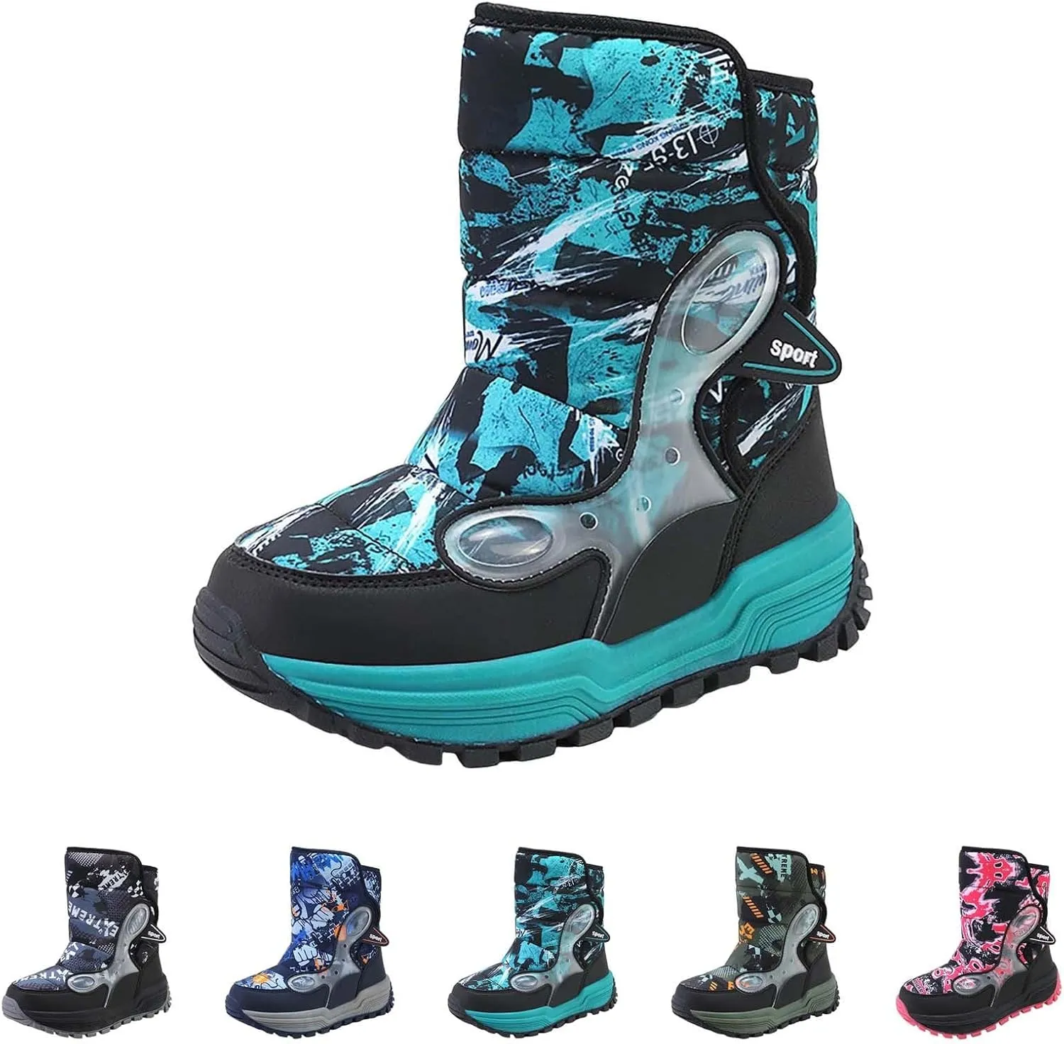 Toddler Winter Snow Boots Kids Fur Lined Warm Boots Baby Boys Girls Thermal Winter Boots Non Slip Ankle Booties Shoes
