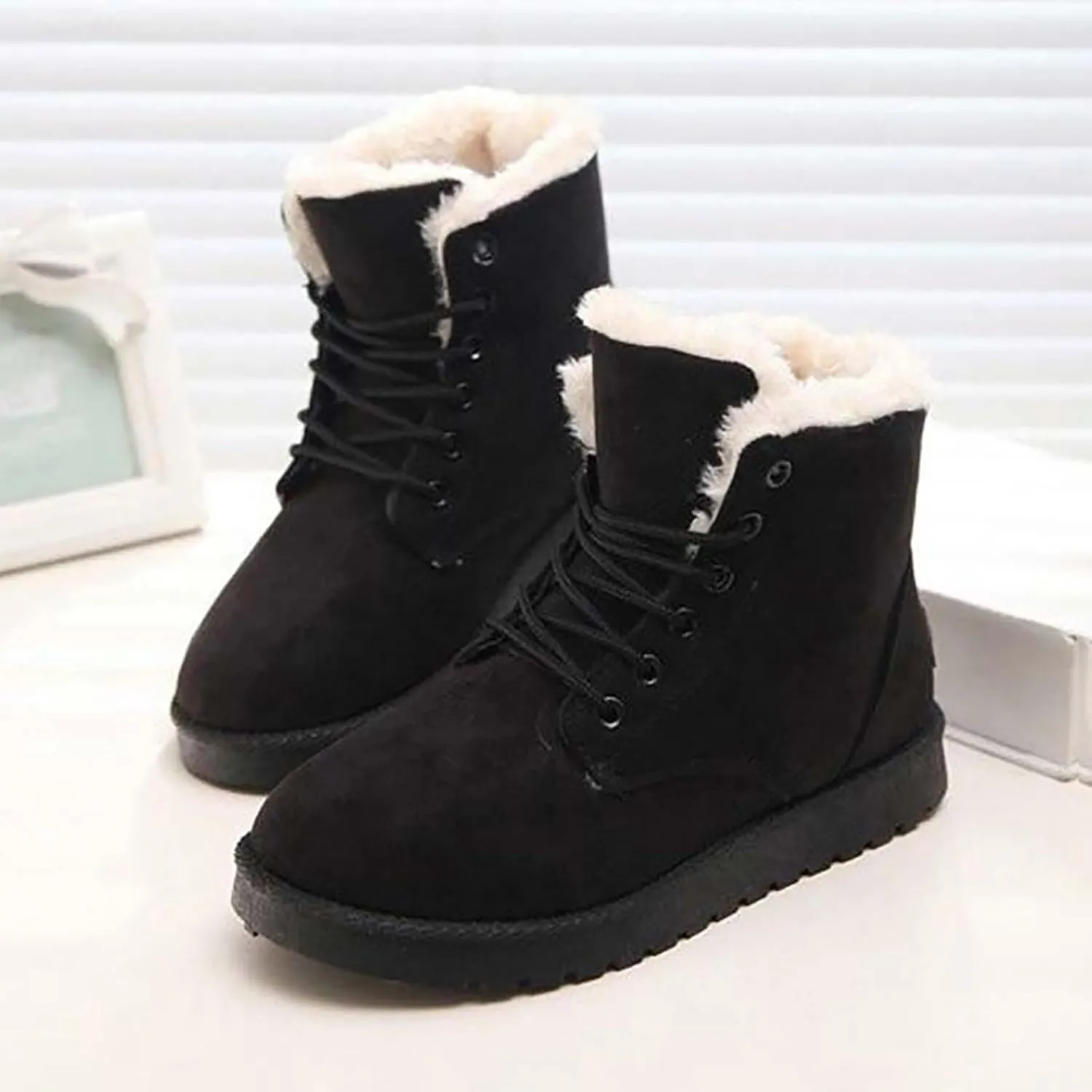 Women's Snow Boots Waterproof Insulated Fur Boots Athletic Sneaker Boots Insulated Trekking Trail Climbing Shoes Duck Boots