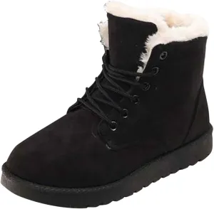 Women's Snow Boots Waterproof Insulated Fur Boots Athletic Sneaker Boots Insulated Trekking Trail Climbing Shoes Duck Boots